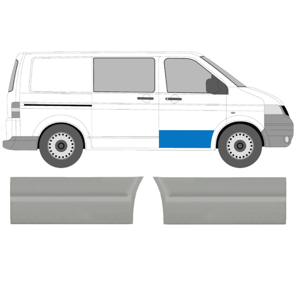 VW T5 2003-2015 PANNELLO DI PELLE DELLA PORTA ANTERIORE / SET