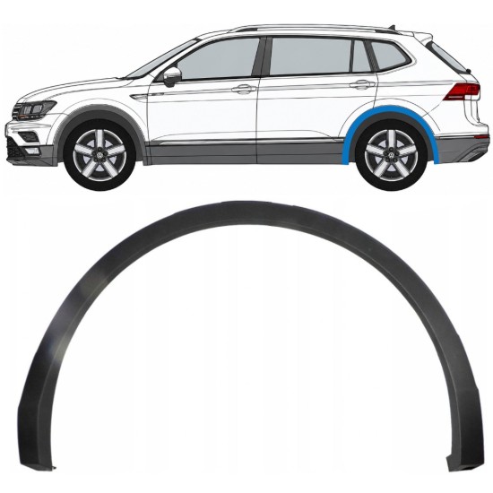 Modanatura laterale parafango posteriore per Volkswagen Tiguan 2016-2024 Allspace / Sinistra 8194