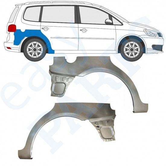 Pannello di riparazione parafango posteriore per VW Touran 2010-2015 / Sinistra+Destra / Set 10520