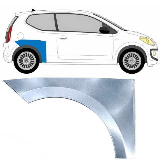 Pannello di riparazione parafango posteriore per Volkswagen UP! 2011- / Destra 17208
