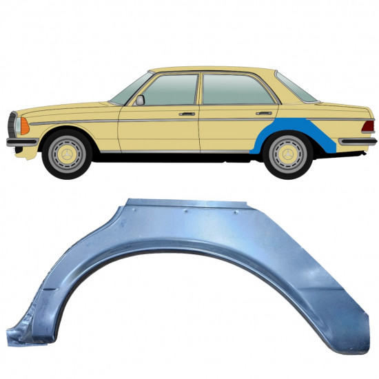 Pannello di riparazione parafango posteriore per Mercedes W123 1975-1985 / Sinistra 6769