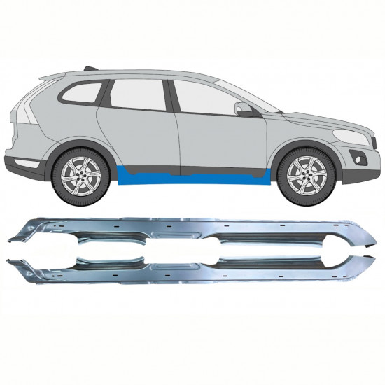 Pannello di riparazione sottoporta lamiera per Volvo Xc60 2008-2017 / Sinistra+Destra / Set 10345