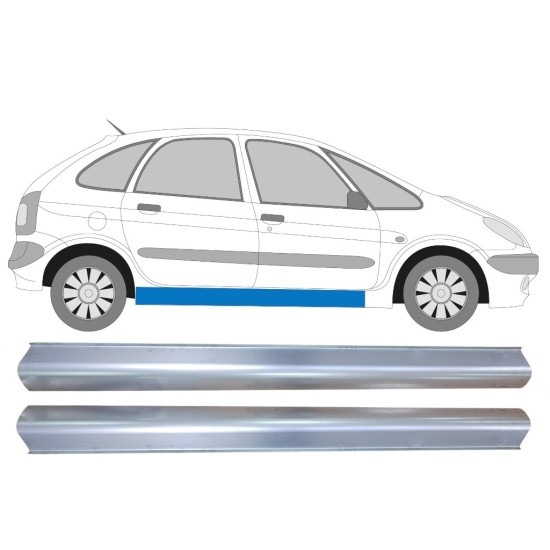 Pannello di riparazione sottoporta inferiore per Citroen Xsara Picasso 1999-2012 / Sinistra+Destra / Set 16890
