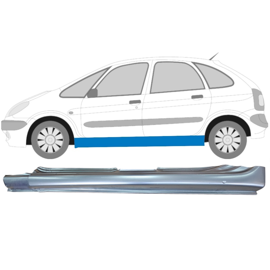 Pannello Di Riparazione Sottoporta Lamiera Per Citroen Xsara Picasso 1999-2010 / Sinistra 5194