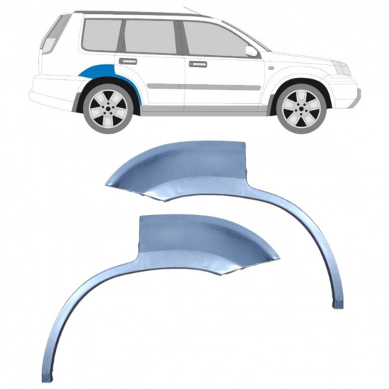 Pannello di riparazione piccolo parafango posteriore per Nissan X-TRAIL 2001-2007 / Sinistra+Destra / Set 10571