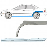 Pannello di riparazione sottoporta e parafango posteriore per Jaguar X-Type 2001-2009 / Sinistra / Set 12621