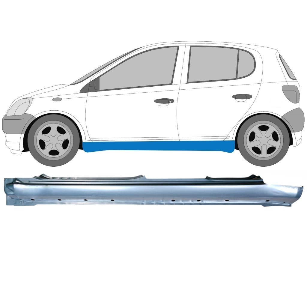 Pannello Di Riparazione Sottoporta Lamiera Per Toyota Yaris 1999-2006 / Sinistra 5465