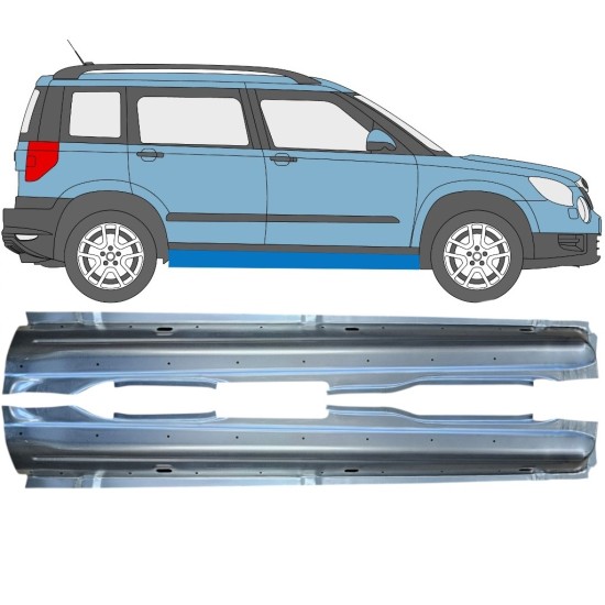 Sottoporta Lamiera Completo per Skoda Yeti 2009- / Sinistra+Destra / Set 15977
