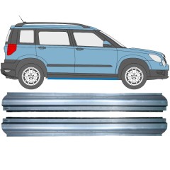 Pannello di riparazione sottoporta lamiera per Skoda Yeti 2009- / Sinistra+Destra / Set 11378