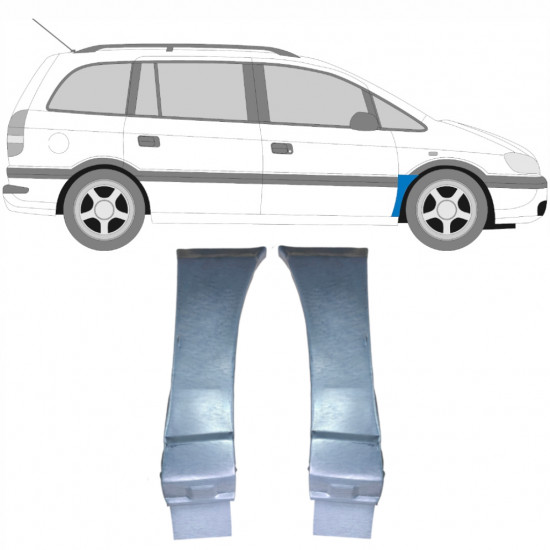 Pannello di riparazione parafango anteriore per Opel Zafira 1999-2005 / Sinistra+Destra / Set 9404