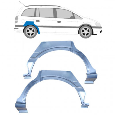 Pannello di riparazione parafango posteriore per Opel Zafira 1999-2005 / Sinistra+Destra / Set 9403