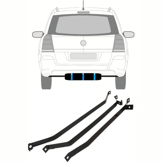 Cinghie serbatoio carburante per Opel Zafira B 2005-2012 16026
