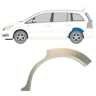 Pannello di riparazione parafango posteriore per Opel Zafira B 2005-2012 / Sinistra 14757