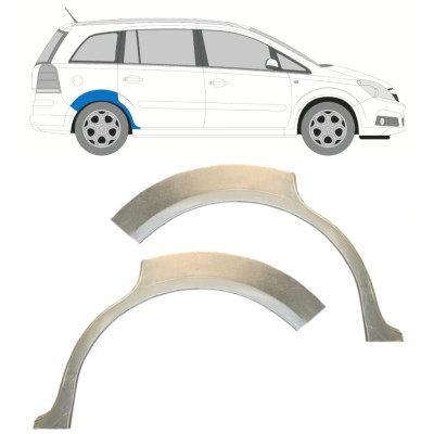 Pannello di riparazione parafango posteriore per Opel Zafira B 2005-2012 / Sinistra+Destra / Set 14758