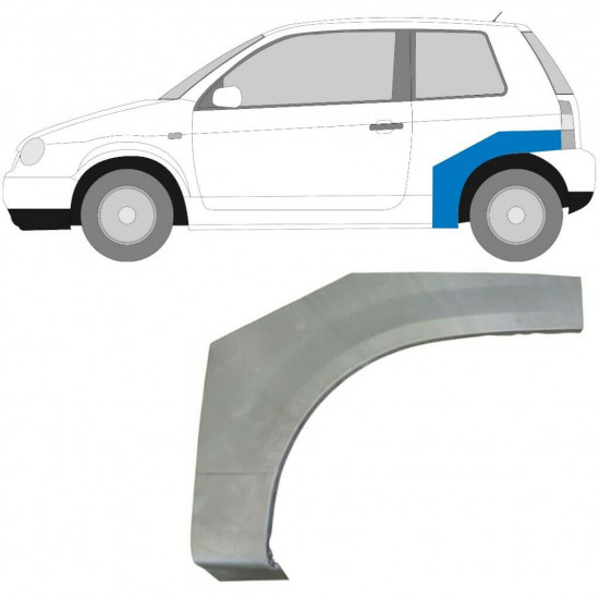 Pannello di riparazione parafango posteriore per VW Lupo Seat Arosa 1998-2005 / Sinistra 5048