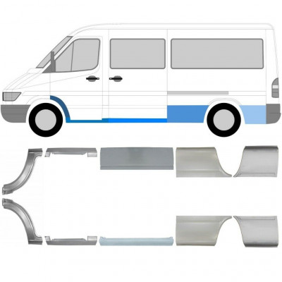 Set di pannelli di riparazione per Mercedes Sprinter 1995-2006 / MWB / Sinistra+Destra /  5717